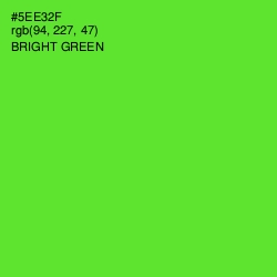 #5EE32F - Bright Green Color Image
